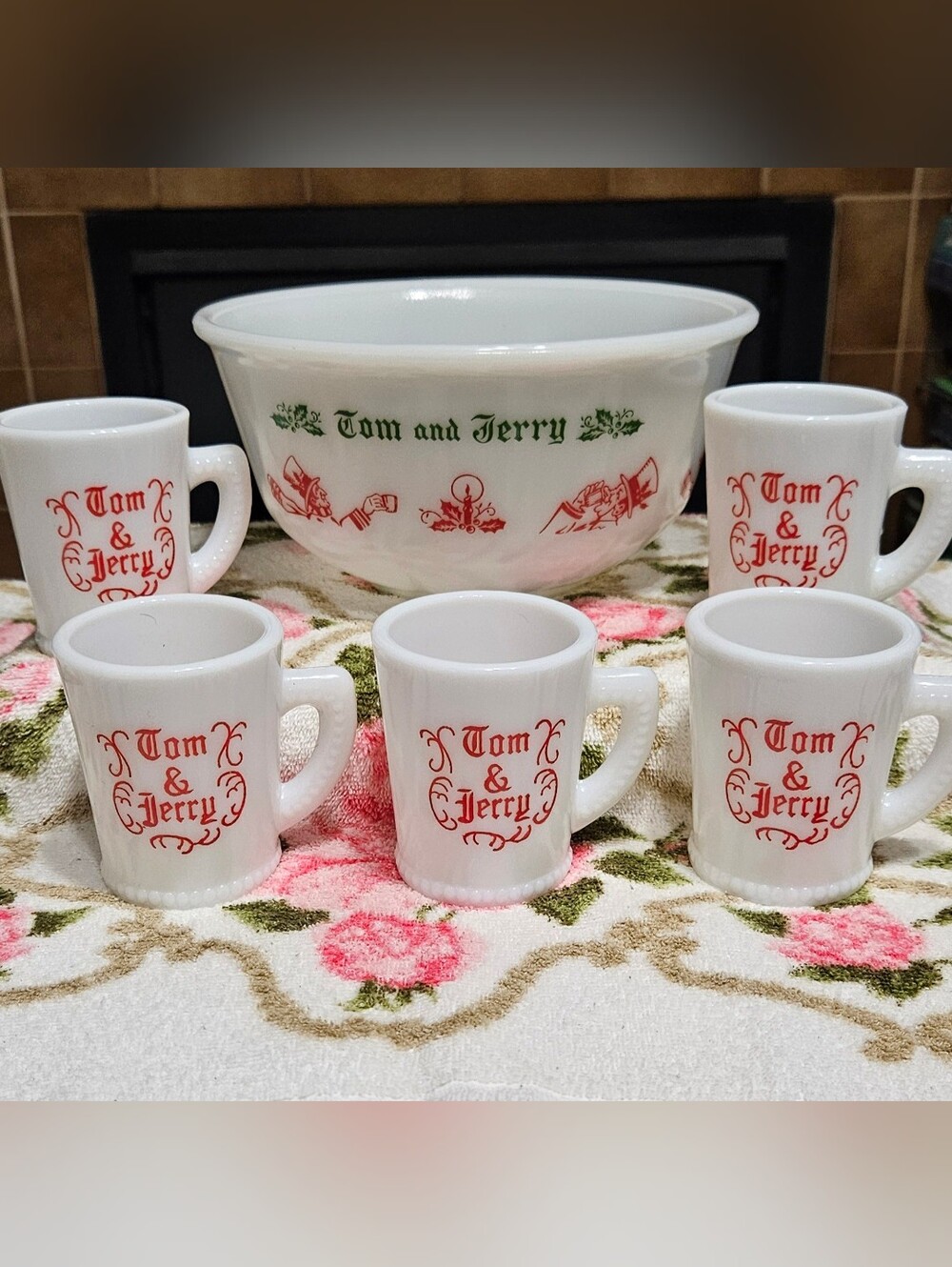 Vintage 1950's Tom and Jerry Set  5 Mugs